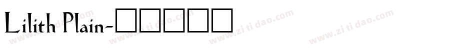 Lilith Plain字体转换